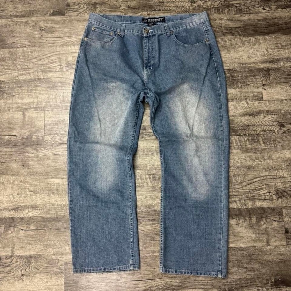 Vtg Y2K M. Society Baggy Wide Leg Skater Hip Hop Jeans 44x32